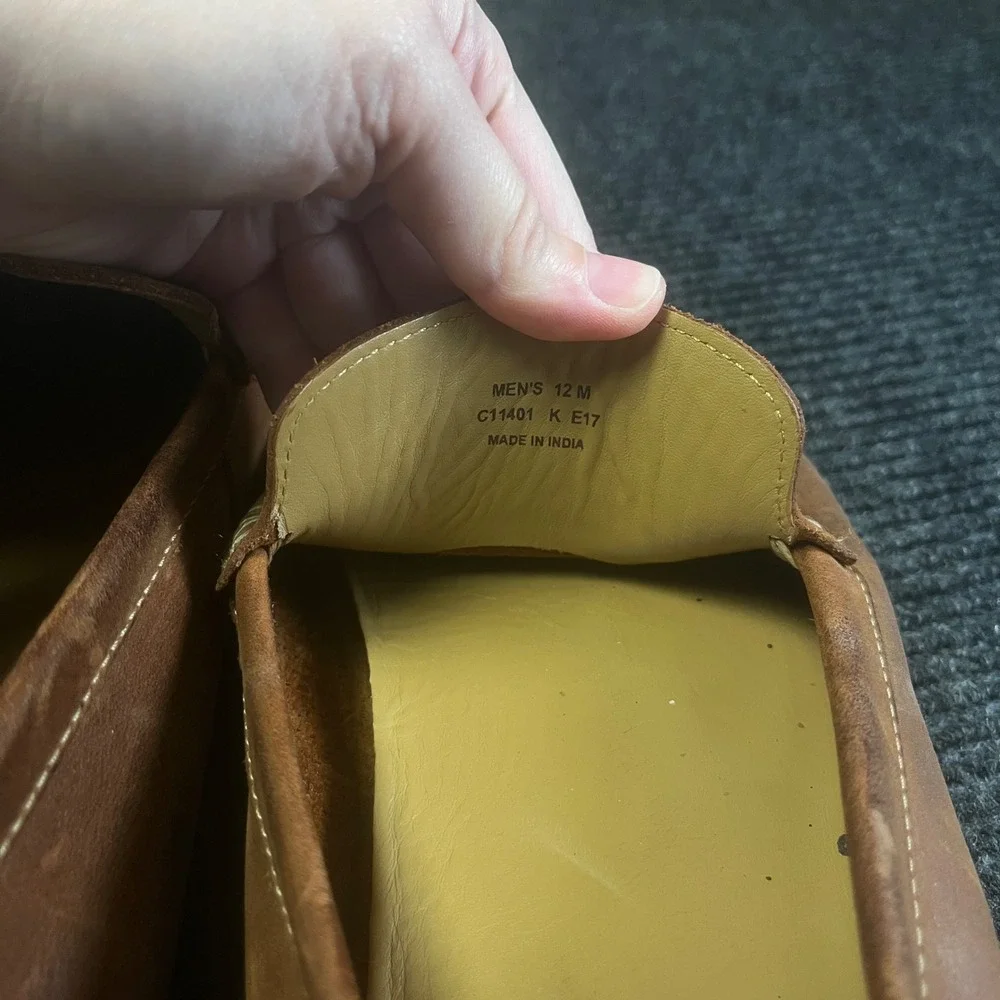Cole Haan Grant Driver Loafers Mens 12 Brown Leather Moc Toe Slip On C11401